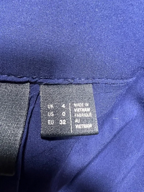 Anthropologie Mauve Blue and Green Floral Faux Wrap Mini Skirt, Size 0 - Picture 7 of 9